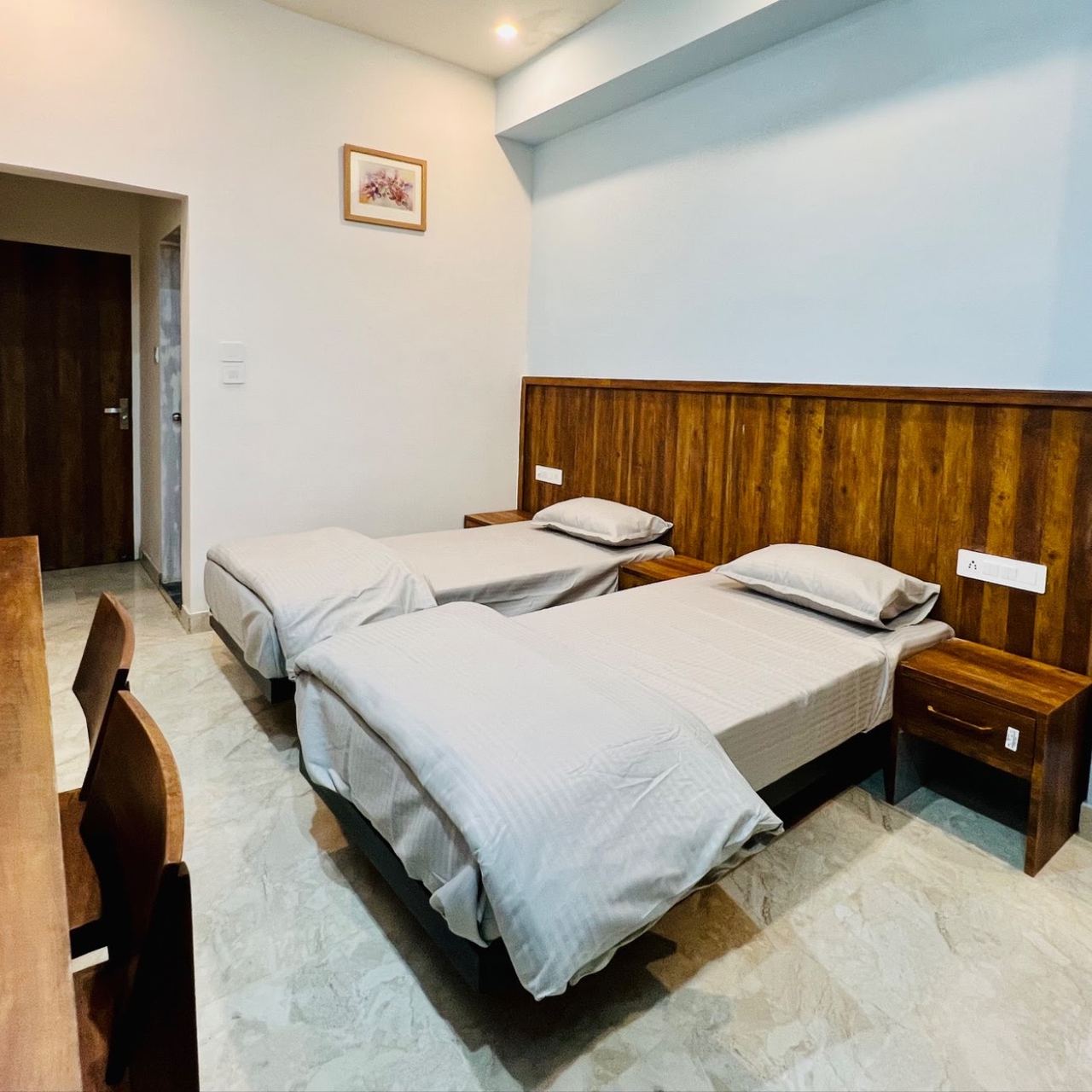 Premium room interior with marble floor at Karol's Villa Girls PG, Malviya Nagar